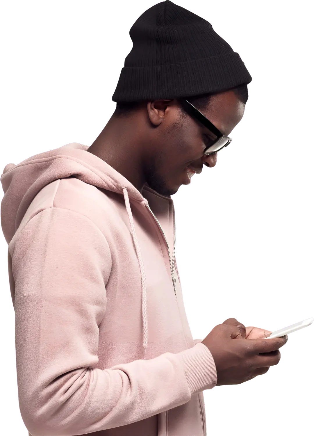 Jeune homme avec smartphone